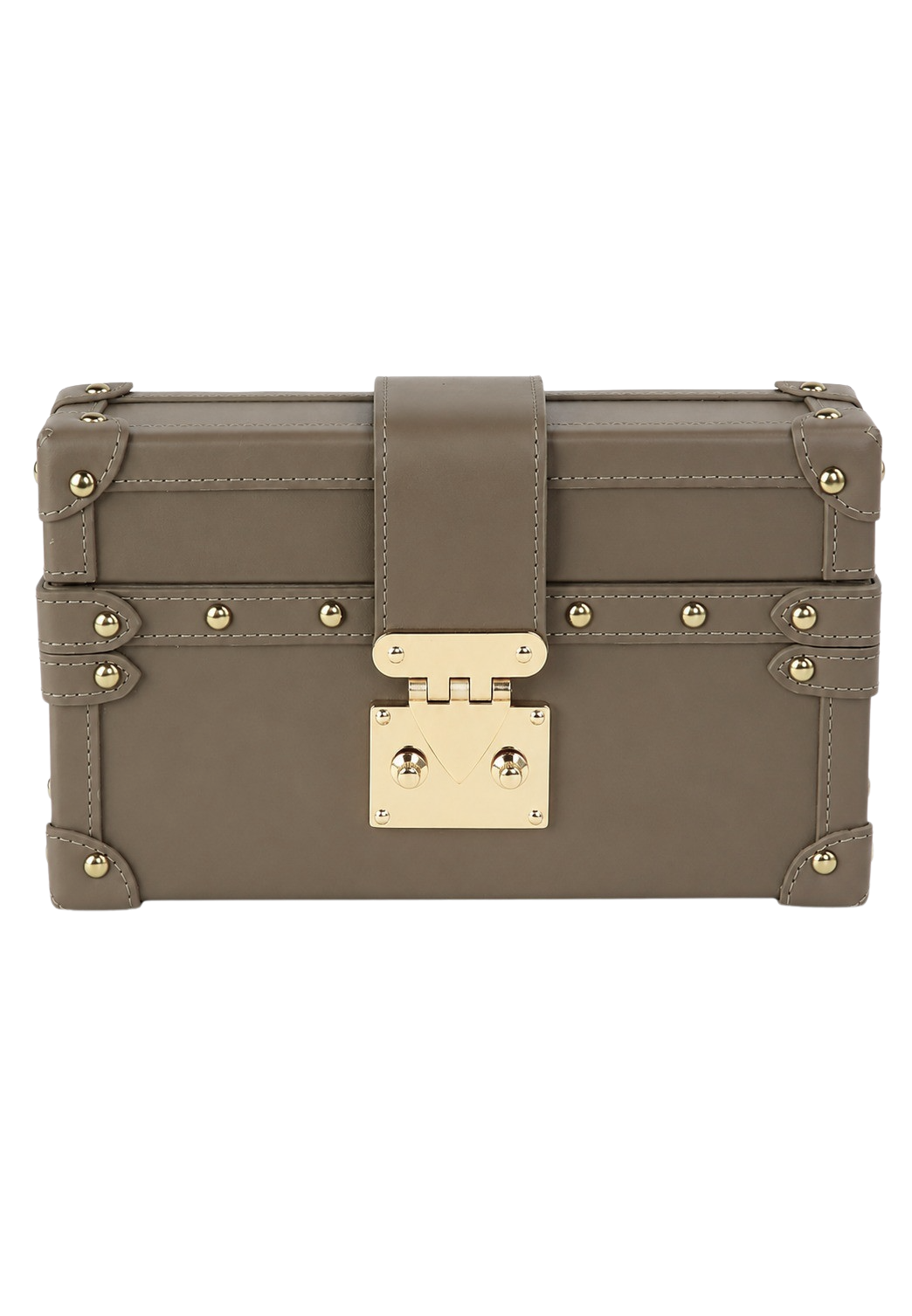 Rectangle Box Clutch Taupe