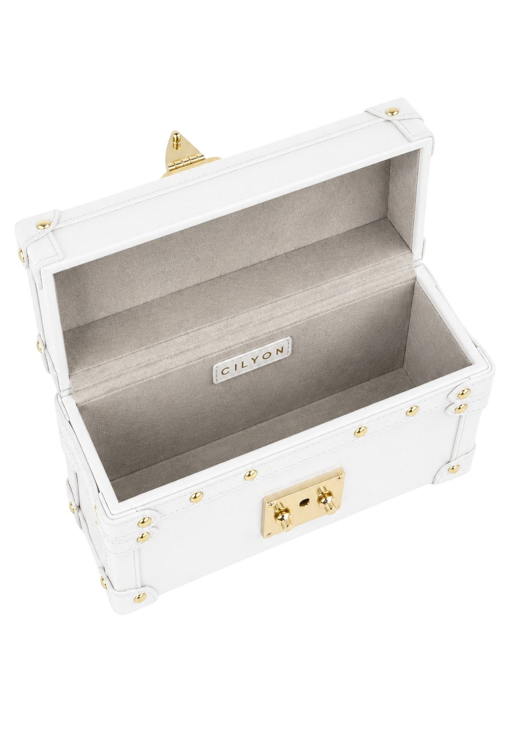 Rectangle Box Clutch White