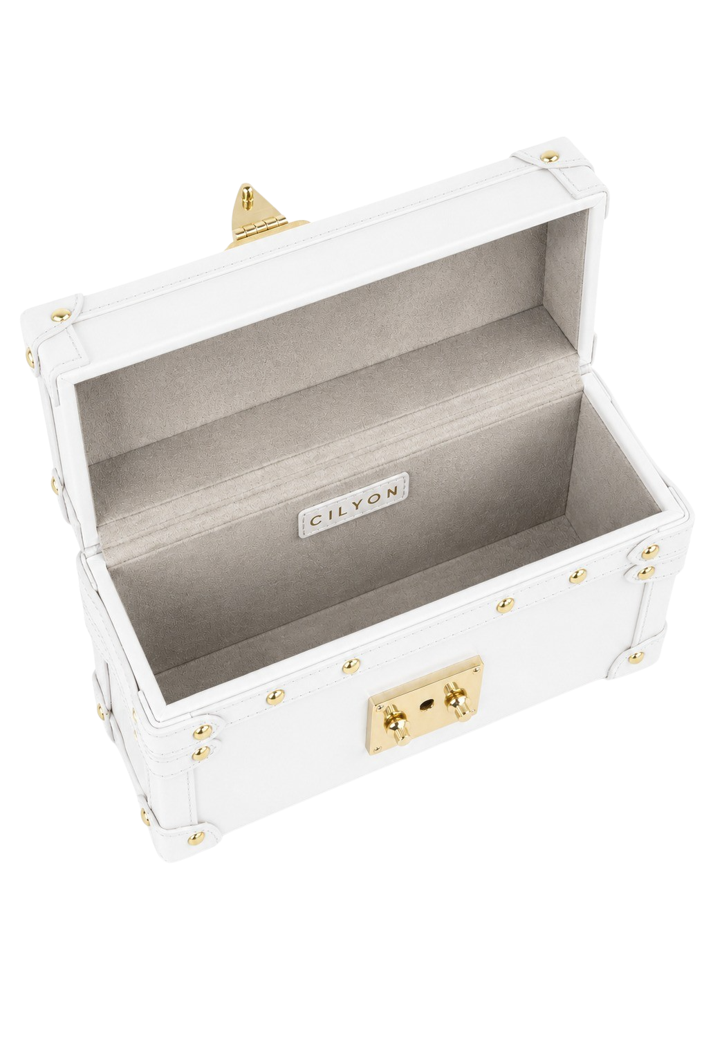 Rectangle Box Clutch White