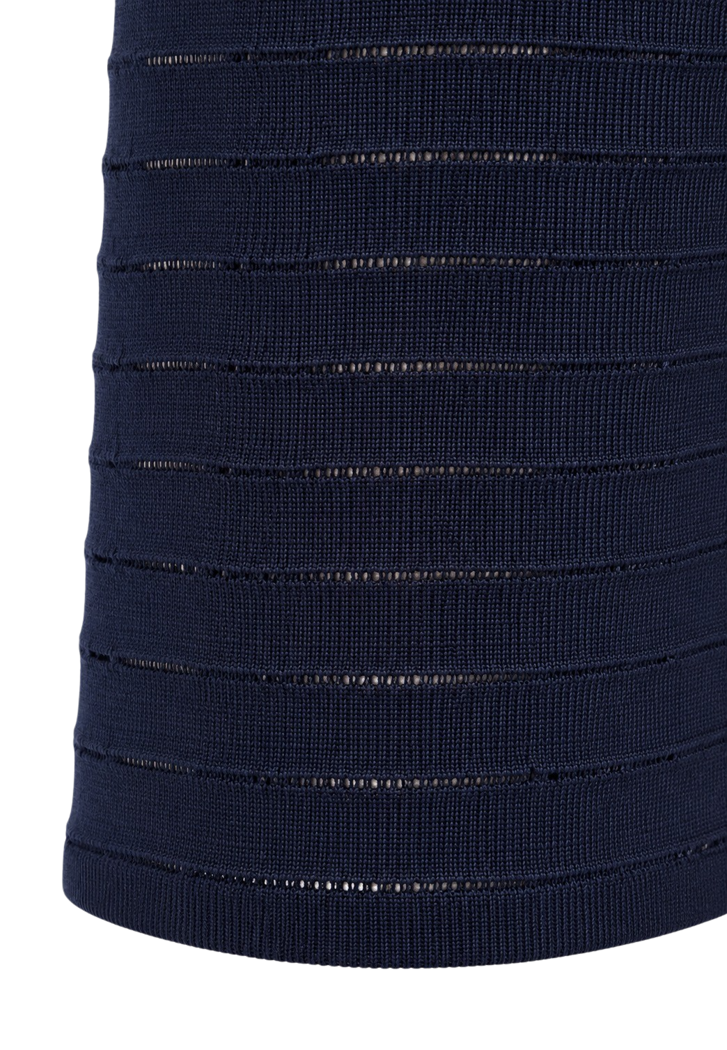 CILYON Mysteria LS Paneled Dress in navy blue — panel knit detail