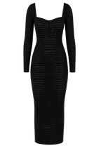 CILYON Mysteria LS Paneled Dress in black — front view