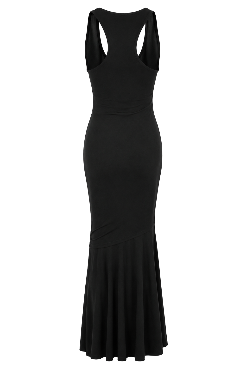 Magnifique Draped Long Dress Black