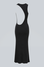 Magnifique Cut Out Long Dress Black